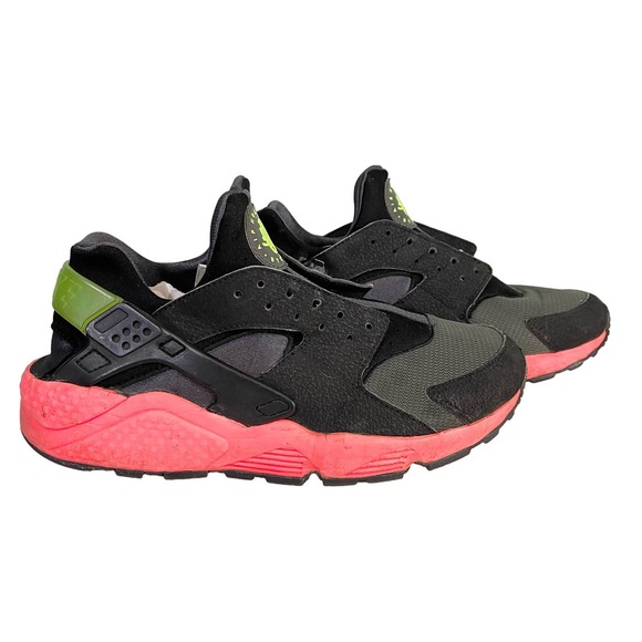 Nike Other - Nike Air Huarache Men's Black Hyper Punch Pink Sportswear Sneaker Shoes Size 8.5